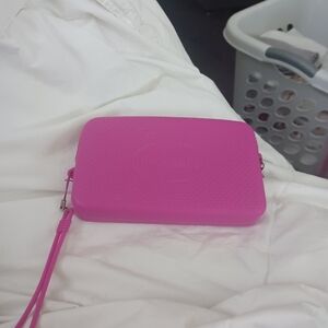 Havaianas Bag Water Resistant Mini Clutch Silicone Hot Pink Purse Beach Wear